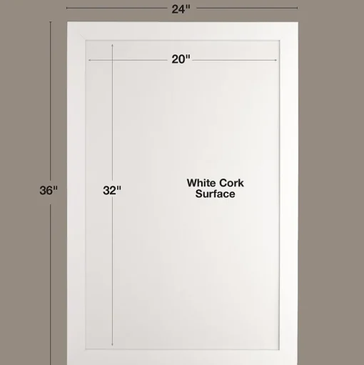 Global Printed Products Bulletin<Excello Global Products Cork Bulletin Board, White Frame, 3' x 2' (EGP-HD-0519)