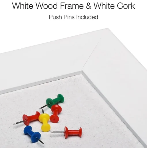 Global Printed Products Bulletin<Excello Global Products Cork Bulletin Board, White Frame, 3' x 2' (EGP-HD-0519)