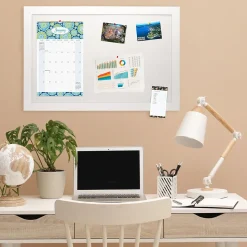 Global Printed Products Bulletin<Excello Global Products Cork Bulletin Board, White Frame, 3' x 2' (EGP-HD-0519)