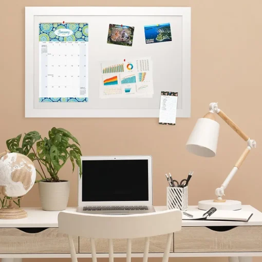 Global Printed Products Bulletin<Excello Global Products Cork Bulletin Board, White Frame, 3' x 2' (EGP-HD-0519)