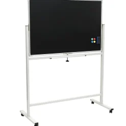 Global Printed Products Dry Erase<Excello Global Products Double Sided Magnetic Mobile Whiteboard Chalkboard Combo, White Frame, 48" x 32"