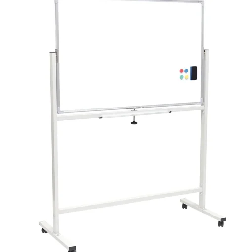 Global Printed Products Dry Erase<Excello Global Products Double Sided Magnetic Mobile Whiteboard Chalkboard Combo, White Frame, 48" x 32"