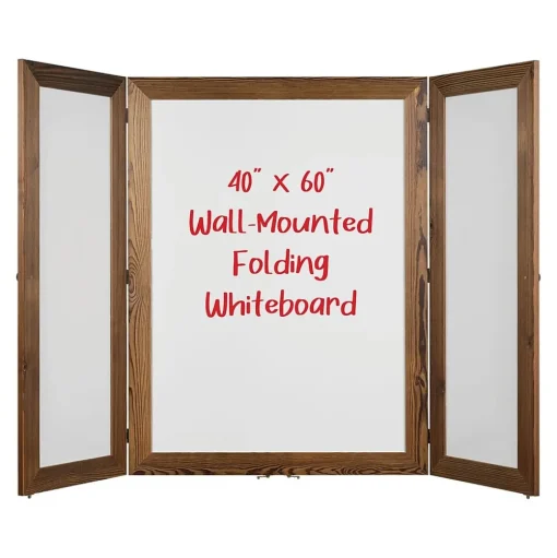 Excello Global Products Dry Erase<Double Sided Magnetic Steel Dry-Erase Whiteboard, Wood Frame, 5' x 3' (EGP-HD-0530-BN)