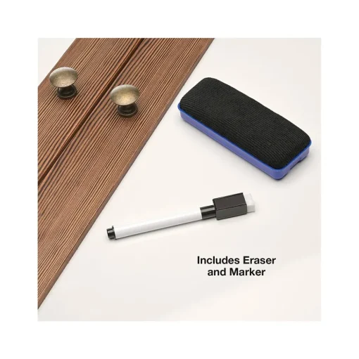 Excello Global Products Dry Erase<Double Sided Magnetic Steel Dry-Erase Whiteboard, Wood Frame, 5' x 3' (EGP-HD-0530-BN)