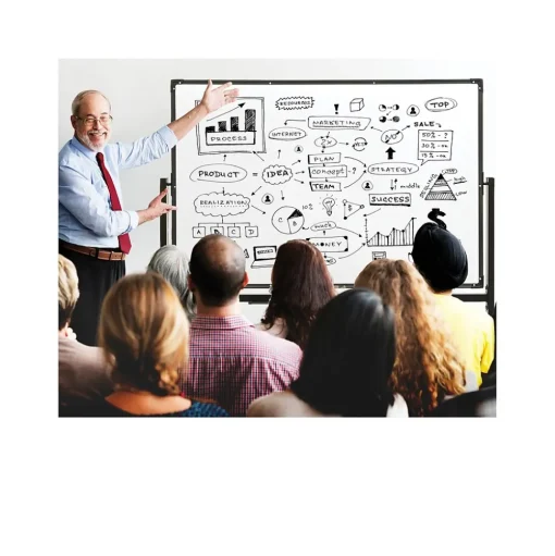 Excello Global Products Dry Erase<Double Sided Magnetic Steel Mobile Dry-Erase Whiteboard, Aluminum Frame, 4' x 3' (EGP-HD-0066-BK)