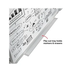 Excello Global Products Dry Erase<Magnetic Dry-Erase Folding Whiteboard, 40" x 60" (EGP-HD-0482)