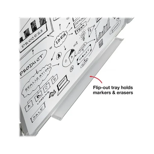 Excello Global Products Dry Erase<Magnetic Dry-Erase Folding Whiteboard, 40" x 60" (EGP-HD-0482)