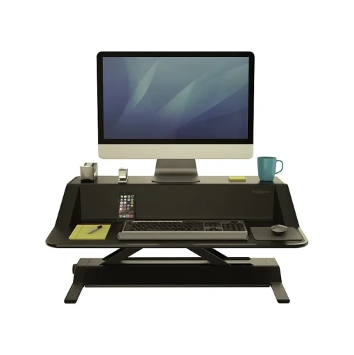 Fellowes Standing Desks<Lotus 33" Standing Desk Converter, Black (0007901)