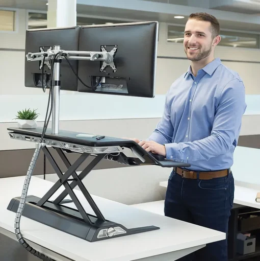 Fellowes Standing Desks<Lotus 33" Standing Desk Converter, Black (0007901)