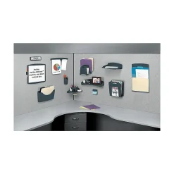 Fellowes Dry Erase<Partition Additions Graphite Dry-Erase Whiteboard, Plastic Frame, 1' x 1' (75905)