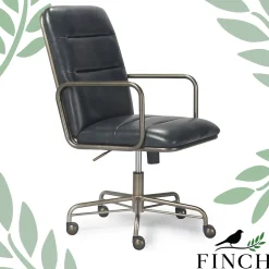 Finch Office Chairs<Franklin Bonded Leather Computer and Desk Chair, Charcoal Gray (CHR10060A)