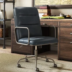 Finch Office Chairs<Franklin Bonded Leather Computer and Desk Chair, Charcoal Gray (CHR10060A)
