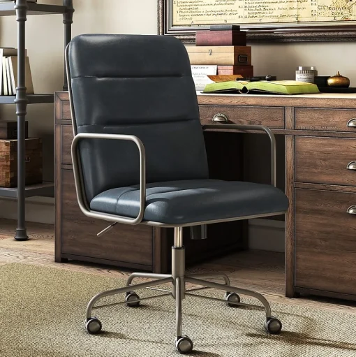 Finch Office Chairs<Franklin Bonded Leather Computer and Desk Chair, Charcoal Gray (CHR10060A)