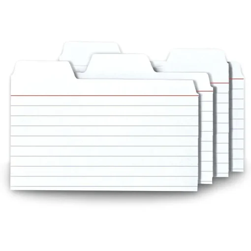 Find It Index Cards<3" x 5" Tabbed Index Cards, White, 48/Pack (FT07215)