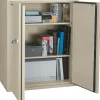 FireKing File Cabinets<1 Hour Fire Resistant Storage Cabinet, 3-Shelf, Parchment, 19 1/4"D, Inside Delivery