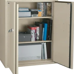 FireKing File Cabinets<1 Hour Fire Resistant Storage Cabinet, 3-Shelf, Parchment, 19 1/4"D, Inside Delivery