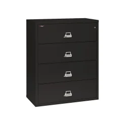 FireKing File Cabinets<Classic 4-Drawer Lateral File Cabinet, 52.75" x 44.5", Letter/Legal, Fire Resistant, (4-4422-CBL)