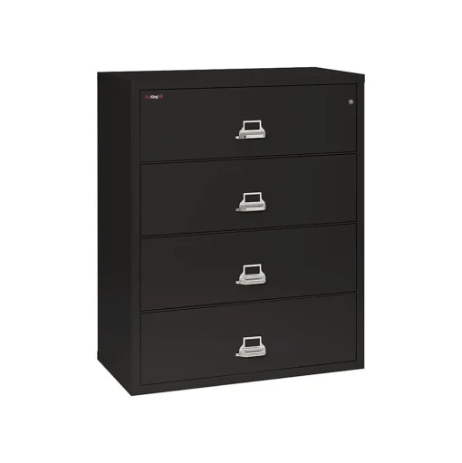 FireKing File Cabinets<Classic 4-Drawer Lateral File Cabinet, 52.75" x 44.5", Letter/Legal, Fire Resistant, (4-4422-CBL)