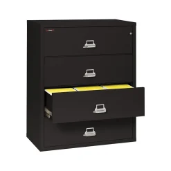 FireKing File Cabinets<Classic 4-Drawer Lateral File Cabinet, 52.75" x 44.5", Letter/Legal, Fire Resistant, (4-4422-CBL)