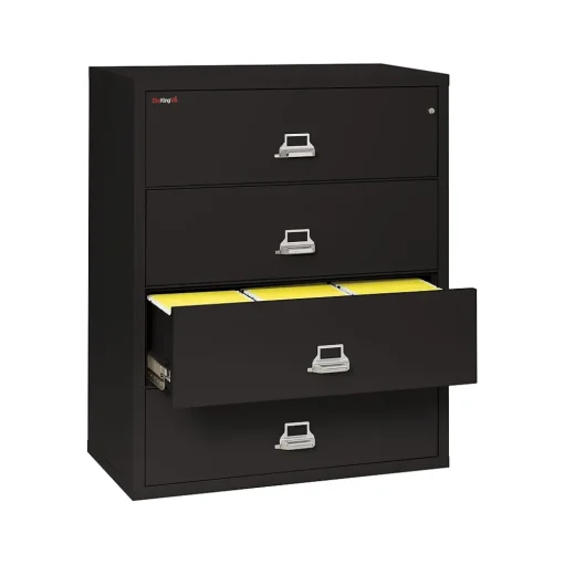 FireKing File Cabinets<Classic 4-Drawer Lateral File Cabinet, 52.75" x 44.5", Letter/Legal, Fire Resistant, (4-4422-CBL)