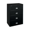 FireKing File Cabinets<Classic 4-Drawer Lateral File Cabinet, Fire Resistant, Letter/Legal, Black, 31.19"W (4-3122-CBL)