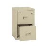 FireKing File Cabinets<Dock to Dock 2-Drawer Mobile Vertical File Cabinet, Letter/Legal, Lockable, Fire Resistant, Parchment (2R1822-CPA)