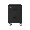 FireKing File Cabinets<2-Drawer Mobile Vertical File Cabinet, Letter/Legal Size, Lockable, Fire Resistant, Black (2M1822-1BL)