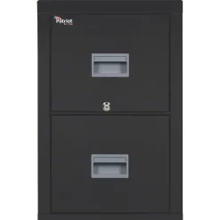 FireKing File Cabinets<® 2-Drawer Vertical File Cabinet, Letter, Black, 32"D (2P1831CBLI)
