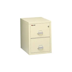 FireKing File Cabinets<1-Hour 2-Drawer 25" Letter Fire Resistant Vertical Cabinet, Putty
