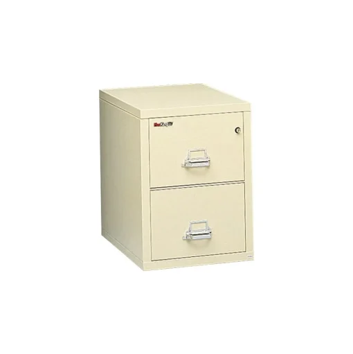 FireKing File Cabinets<1-Hour 2-Drawer 25" Letter Fire Resistant Vertical Cabinet, Putty