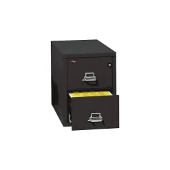FireKing File Cabinets<1-Hour 2-Drawer Fire Resistant Vertical Cabinet, Legal-Size, Black, Inside Delivery (22131CBLI)