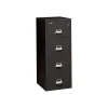 FireKing File Cabinets<2-Hour Fire Resistant Vertical File Cabinet, Letter, 4-Drawer, Black, 56 3/16"H x 19"W x 31 3/16"D, Inside Delivery