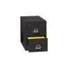 FireKing File Cabinets<1-Hour Fire Resistant Vertical Cabinet, Letter, 2-Drawer, Black, 27 3/4"H x 17 3/4"W x 31 9/16"D, Truck to Loading Dock