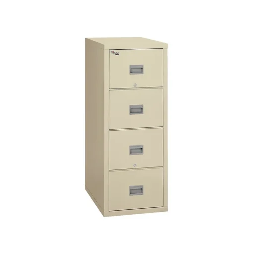 FireKing File Cabinets<Patriot 4-Drawer Vertical File Cabinet, Fire Resistant, Letter, Parchment, 31.56"D (4P1831-CPA)