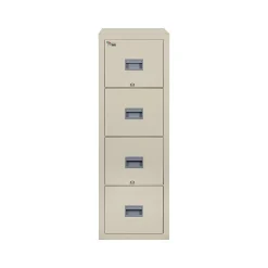 FireKing File Cabinets<Patriot 4-Drawer Vertical File Cabinet, Fire Resistant, Letter, Parchment, 31.56"D (4P1831-CPA)