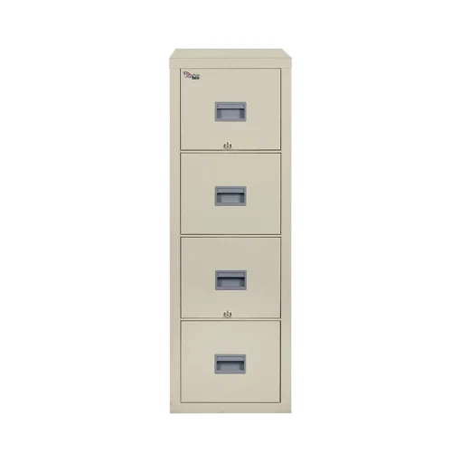 FireKing File Cabinets<Patriot 4-Drawer Vertical File Cabinet, Fire Resistant, Letter, Parchment, 31.56"D (4P1831-CPA)