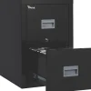 FireKing File Cabinets<Patriot 2-Drawer Vertical File Cabinet, Letter/Legal Size, Lockable, 27.75"H x 17.68"W x 25"D, Black (2P1825CBLI)