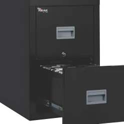 FireKing File Cabinets<Patriot 2-Drawer Vertical File Cabinet, Letter/Legal Size, Lockable, 27.75"H x 17.68"W x 25"D, Black (2P1825CBLI)