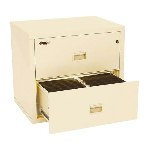 FireKing File Cabinets<Turtle 2-Drawer Lateral File Cabinet, Fire Resistant, Letter/Legal, Beige, 31.13"W (2R3122-CPA)