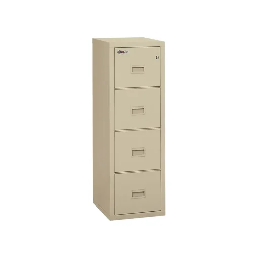 FireKing File Cabinets<Turtle 4-Drawer Vertical File Cabinet, Fire Resistant, Letter/Legal, Beige, 22.13"D (4R1822-CPA)