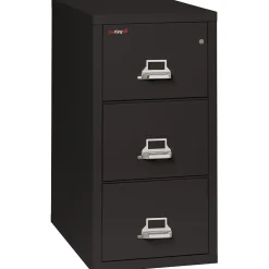 FireKing File Cabinets<Vertical 3 Drawer Legal Fireproof File Cabinet - Black (3-3121-CBLI)
