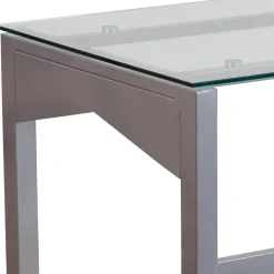 Flash Furniture Computer Desks<47" Glass Glass Computer Desks Clear/Silver (NANYLCD1219)