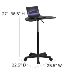 Flash Furniture Office Desks<25" Laminate Laptop Desks Black (NANJN2792)