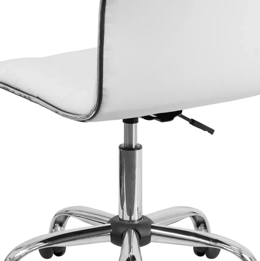 Flash Furniture Office Chairs<Alan Armless Vinyl Swivel Low Back Task Office Chair, White/Chrome (DS512BWH)