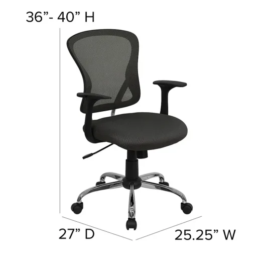 Flash Furniture Office Chairs<Alfred Ergonomic Mesh Swivel Mid-Back Task Office Chair, Dark Gray (H8369FDKGY)