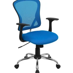 Flash Furniture Office Chairs<Alfred Ergonomic Mesh Swivel Mid-Back Task Office Chair, Blue (H8369FBL)