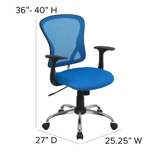 Flash Furniture Office Chairs<Alfred Ergonomic Mesh Swivel Mid-Back Task Office Chair, Blue (H8369FBL)