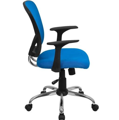 Flash Furniture Office Chairs<Alfred Ergonomic Mesh Swivel Mid-Back Task Office Chair, Blue (H8369FBL)