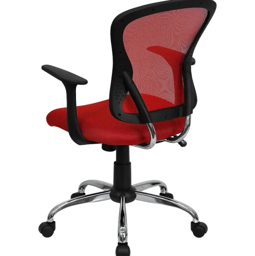 Flash Furniture Office Chairs<Alfred Ergonomic Mesh Swivel Mid-Back Task Office Chair, Red (H8369FRED)