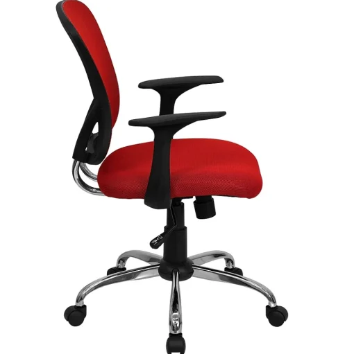 Flash Furniture Office Chairs<Alfred Ergonomic Mesh Swivel Mid-Back Task Office Chair, Red (H8369FRED)
